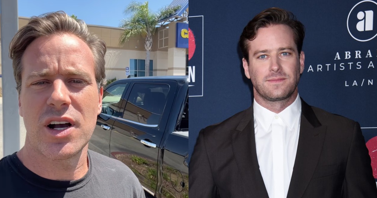 Armie Hammer is selling his truck because he can't afford gas anymore
